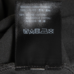 Pre Owned Balenciaga Grey Cotton Oversized Logo Printed T-Shirt S