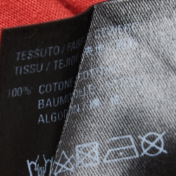 Pre Owned Balenciaga Red Cotton Logo Print T-Shirt S