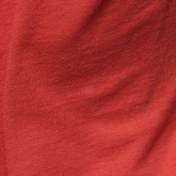 Pre Owned Balenciaga Red Cotton Logo Print T-Shirt S