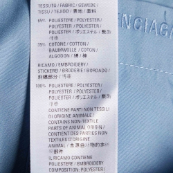 Pre Owned Balenciaga Blue Cotton Blend Asymmetric Oversized Shirt S