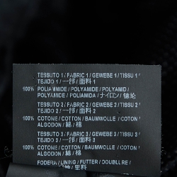 مملوكة مسبقًا Balenciaga Black Logo Print Denim and Nylon Zip Front Oversized Jacket L