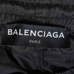 Pre Owned Balenciaga Black Logo Print Synthetic Track Pants XS