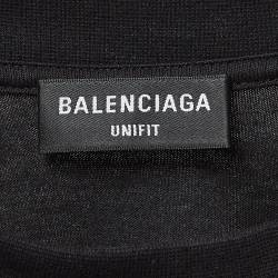 Pre Owned Balenciaga Black Bebe Embellished Cotton Crew Neck T-Shirt S