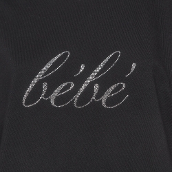 Pre Owned Balenciaga Black Bebe Embellished Cotton Crew Neck T-Shirt S