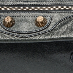 Pre Owned Balenciaga Green Leather Giant 21 Envelope Clutch