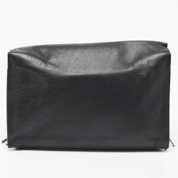 Pre Owned Balenciaga Black Leather Papier Sight Clutch
