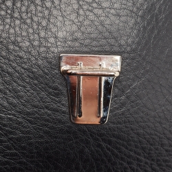 Pre Owned Balenciaga Black Leather Papier Sight Clutch