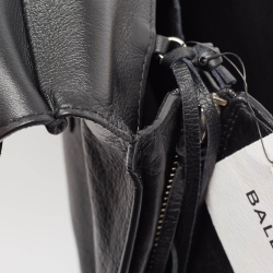 Pre Owned Balenciaga Black Leather Papier Sight Clutch