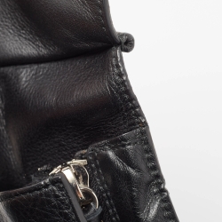 Pre Owned Balenciaga Black Leather Papier Sight Clutch