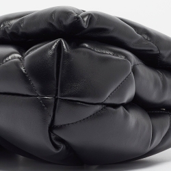مملوكة مسبقًا Balenciaga Black Quilted Leather Touch Puffy Clutch