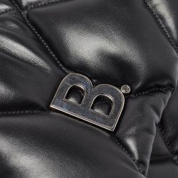 مملوكة مسبقًا Balenciaga Black Quilted Leather Touch Puffy Clutch