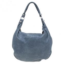 Pre Owned Balenciaga Grey Leather Giant Hobo