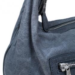 Pre Owned Balenciaga Grey Leather Giant Hobo