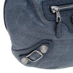 Pre Owned Balenciaga Grey Leather Giant Hobo