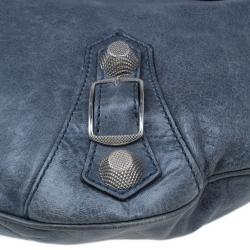 Pre Owned Balenciaga Grey Leather Giant Hobo