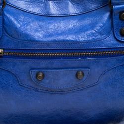 Pre Owned Balenciaga Blue Leather Classic City RH Tote