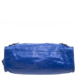 Pre Owned Balenciaga Blue Leather Classic City RH Tote