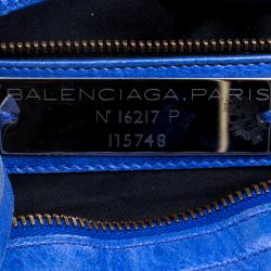 Pre Owned Balenciaga Blue Leather Classic City RH Tote