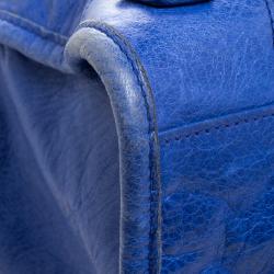 Pre Owned Balenciaga Blue Leather Classic City RH Tote
