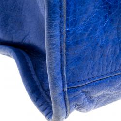 Pre Owned Balenciaga Blue Leather Classic City RH Tote