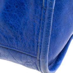 Pre Owned Balenciaga Blue Leather Classic City RH Tote