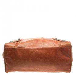 Pre Owned Balenciaga Mandarin Leather Giant 21 Midday Tote