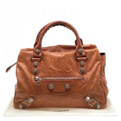 Pre Owned Balenciaga Mandarin Leather Giant 21 Midday Tote