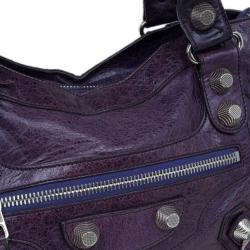 مملوكة مسبقًا Balenciaga Purple Leather Giant City