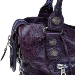 مملوكة مسبقًا Balenciaga Purple Leather Giant City