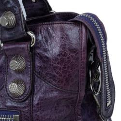 مملوكة مسبقًا Balenciaga Purple Leather Giant City