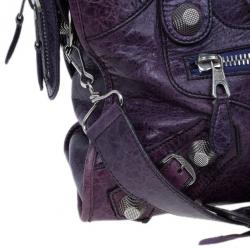 مملوكة مسبقًا Balenciaga Purple Leather Giant City