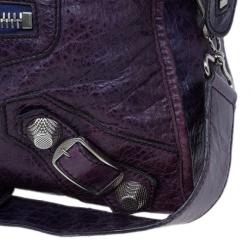 مملوكة مسبقًا Balenciaga Purple Leather Giant City