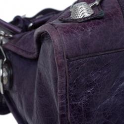 مملوكة مسبقًا Balenciaga Purple Leather Giant City