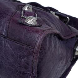 مملوكة مسبقًا Balenciaga Purple Leather Giant City