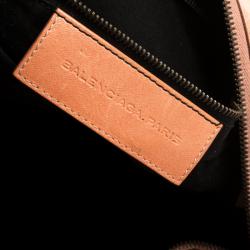 Pre Owned Balenciaga Rose Blush Leather Classic Day RH Hobo