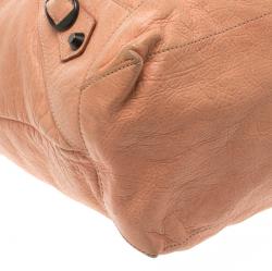 Pre Owned Balenciaga Rose Blush Leather Classic Day RH Hobo