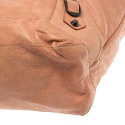 Pre Owned Balenciaga Rose Blush Leather Classic Day RH Hobo