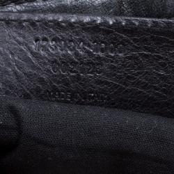 Pre Owned Balenciaga Black Leather Classic City GGH Tote