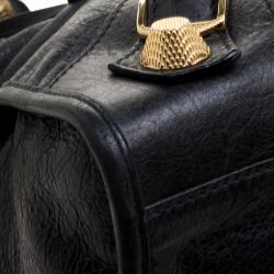 Pre Owned Balenciaga Black Leather Classic City GGH Tote