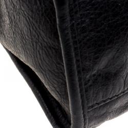 Pre Owned Balenciaga Black Leather Classic City GGH Tote