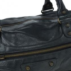 Pre Owned Balenciaga Black Leather Twiggy Bag