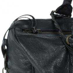 Pre Owned Balenciaga Black Leather Twiggy Bag