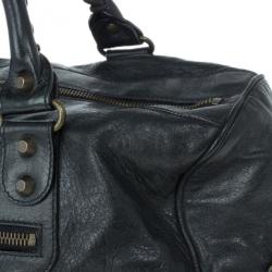 Pre Owned Balenciaga Black Leather Twiggy Bag