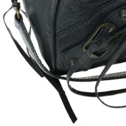 Pre Owned Balenciaga Black Leather Twiggy Bag