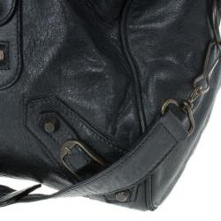 Pre Owned Balenciaga Black Leather Twiggy Bag