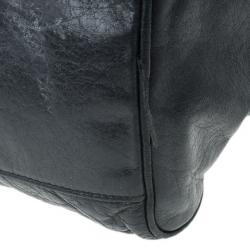 Pre Owned Balenciaga Black Leather Twiggy Bag