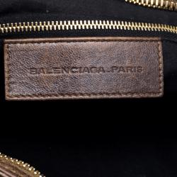 Pre Owned Balenciaga Oatmeal Leather Classic City GGH Tote