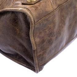 Pre Owned Balenciaga Oatmeal Leather Classic City GGH Tote