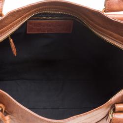 Pre Owned Balenciaga Brown Leather Classic City GGH Tote