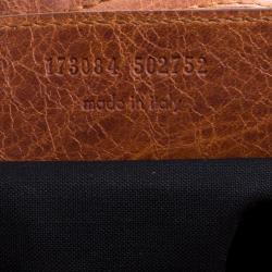 Pre Owned Balenciaga Brown Leather Classic City GGH Tote